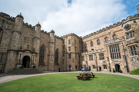 Durham, United Kingdom - 8 May 2017: Durham Castle, a Norman castle in the city of Durham, Englandのeditorial素材