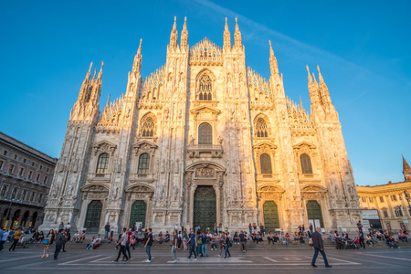 Milan, Italy - 21 May 2017 : Milan Cathedral or Duomo di Milano, Gothic church located in the historical center of the cityのeditorial素材