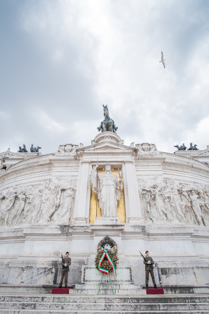 Rome, Italy 16 May 2017 : People around Altar of the Fatherland or Altare della Patria, known as National Monument to Victor Emmanuel IIのeditorial素材