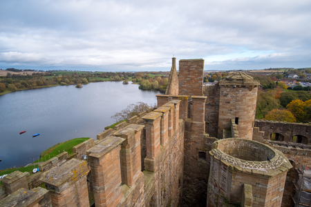 Linlithgow Palace in the town of Linlithgow, West Lothian, Scotlandのeditorial素材