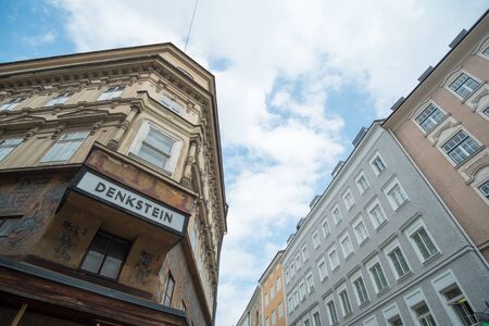 Salzburg, Austria - 14 April 2017 : Medieval and baroque buildings in Salzburg