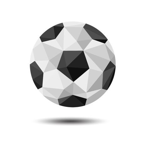 Polygon football soccer Icon on white backgroundのイラスト素材