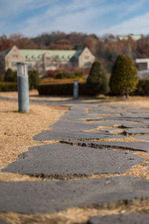 Ewha Womans University in autumn.   It is a private women's university in Seoul, South Korea