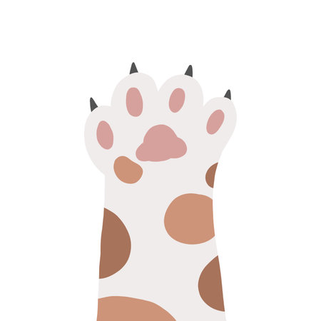 Cat paw cartoon vector for iconのイラスト素材