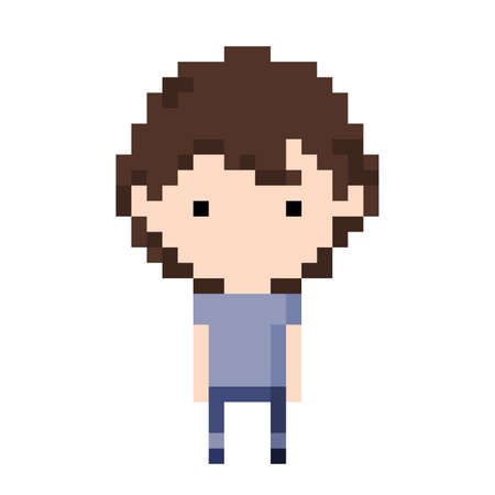 Boy Icon, Pixel 8 bit style