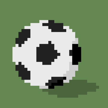 Football soccer, icon in 8 bit styleのイラスト素材
