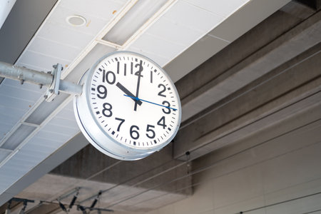 Clock showing the time at the train station