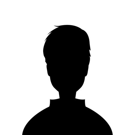 Cartoon man silhouette profile picture - vectorのイラスト素材