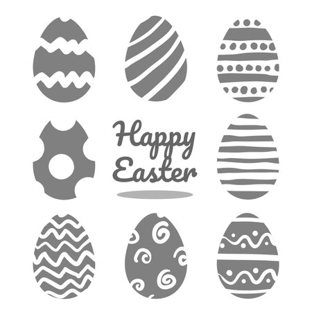 Icon set of Easter eggs pattern, Vector.のイラスト素材