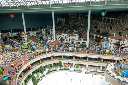 Seoul, South Korea - 15 July 2022: Interior of Lotte World Adventure, the world's largest indoor theme parkのeditorial素材