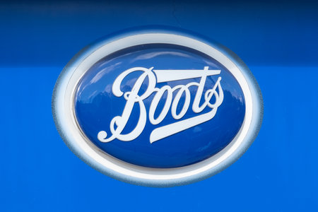 Edinburgh, United Kingdom. 17 March 2017 : Boots, the famous beauty and pharmacy chain in the UK, on Princes Street.The main shopping street in Edinburghのeditorial素材