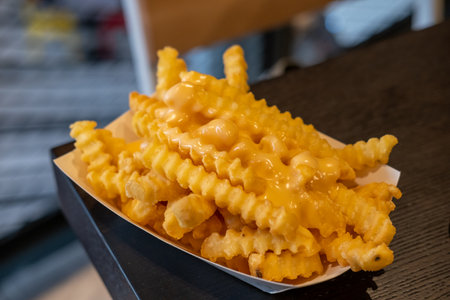 Close-up of French Fries with cheese