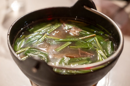 Tom yum, Thai spicy soup in bowl.
