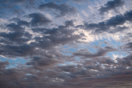 Beautiful colorful sunset sky with cloud.
