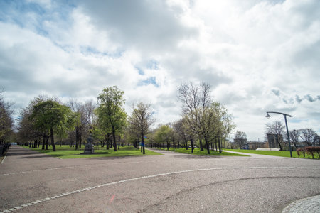 Glasgow Green. It is the oldest public park in Glasgow, United Kingdom.の写真素材