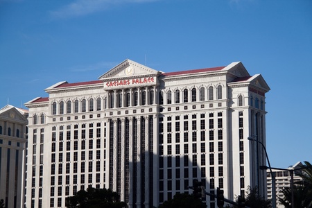 December 30th, 2009 - Las Vegas, Nevada, USA - One of the hotel room towers of Ceasers Palace Hotel and Casino on Las Vegas boulevardのeditorial素材