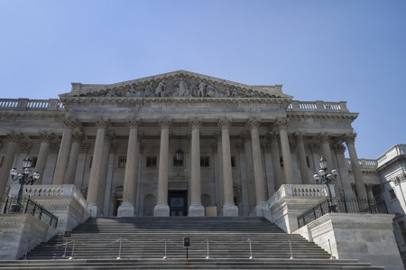 West Wing of the United States Capitol Building in Washington D C のeditorial素材