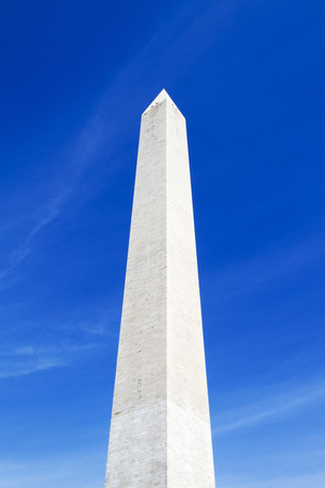 Washington Monument in Washington D.C. soaring into the blue skyのeditorial素材