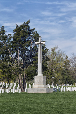 Tombstones at the Arlington National Cemetery in Virginia, USAのeditorial素材