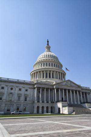 Front of the United States Capitol Building in Washington D.C.のeditorial素材