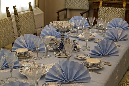 BUCHAREST, ROMANIA - MARCH 7, 2017: The Ceausescu Palace or sometimes called The Ceausescu Mansion or Spring Palace.  Was restored to how the Communist leader, Nicolae Ceausescu, and his family, lived between 1965 and 1989のeditorial素材