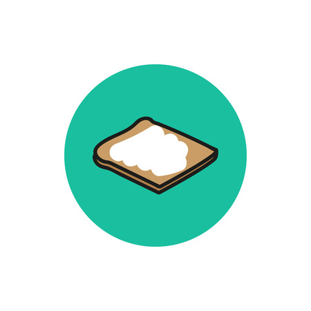Morning breakfast bread web icon vectorのイラスト素材