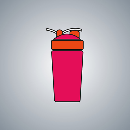 shaker vector icon. protein drink sport fitness.のイラスト素材