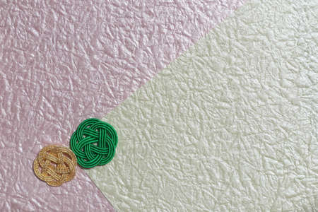handmade Japanese ornaments with copy spaceの写真素材