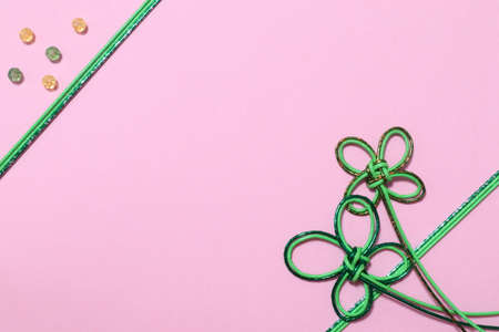 handmade Japanese ornaments with copy space.