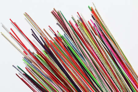 It is Japanese handicraft parts called say MIZUHIKI.の写真素材