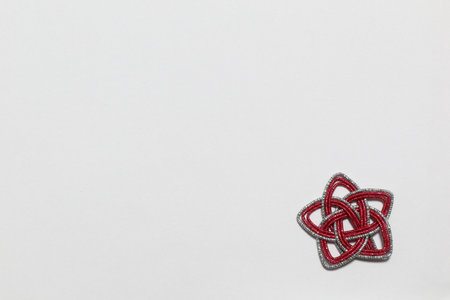 Handmade Japanese ornaments with copy space.