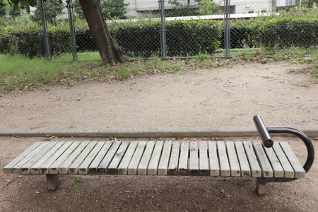 abdominal muscle stand in the parkの写真素材