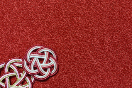 Images of New Year's card. Background color is red.の写真素材