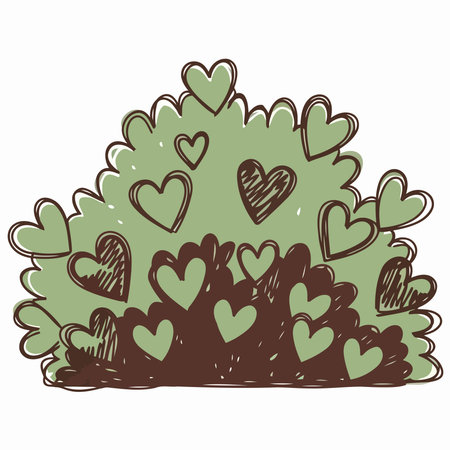 Hand drawn heart tree. Vector illustration for Valentine's Day greeting card.のイラスト素材