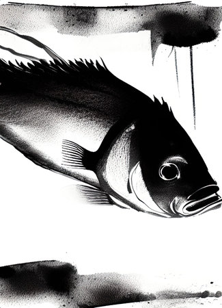 Atlantic Ocean and Cape Cod - Style Fish and Marine Life Illustrations