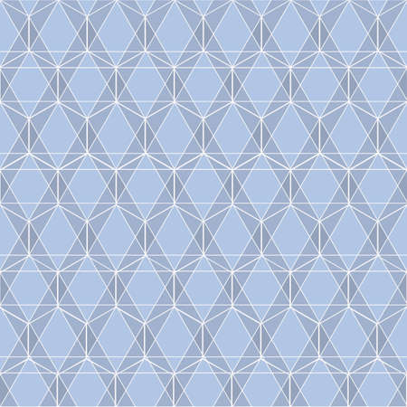 Blue delicate lines symbolic geometric repeat pattern. Vector illustrationのイラスト素材