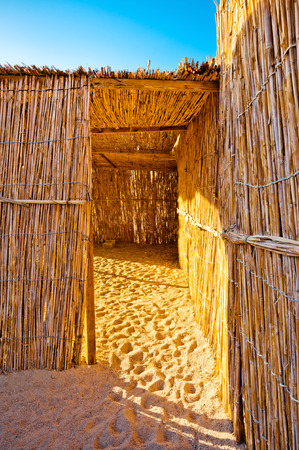 Hut in the Sahara Desert , Africa, for visitors to restの写真素材