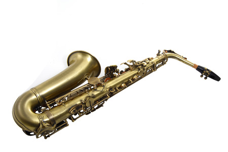 Brass alto saxophoneの写真素材