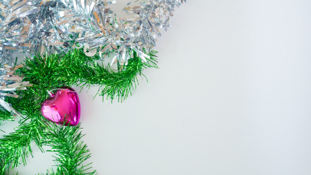 Christmas composition with decorations copy spaceの写真素材