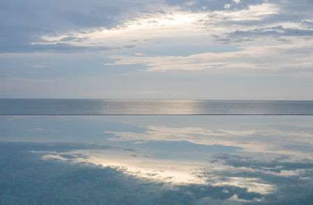 Beach Shadows in the poolの写真素材