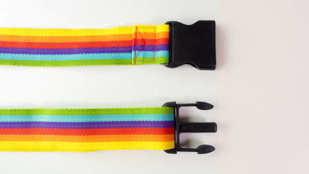 Belt colorful on white background