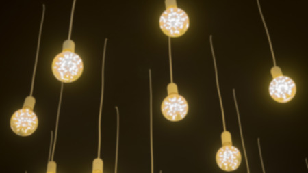 Ceiling lights blur