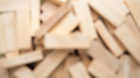 blur on group woodenblockの写真素材