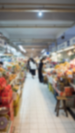 blur people in marketの写真素材
