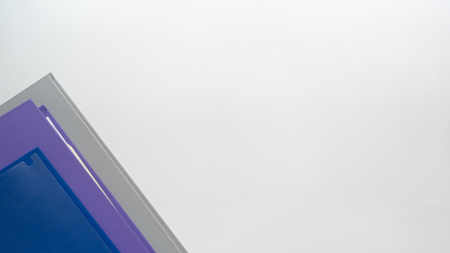 Office desk table with Document file Top view copy spaceの写真素材