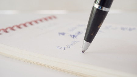close up pen and note book