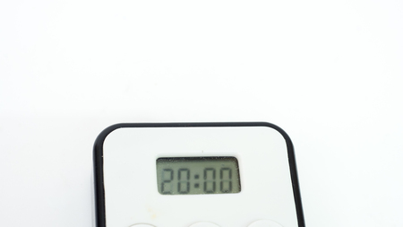 number digital close up white background