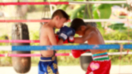 Muay Thai, Thailand boxing blur abstract backgroundの写真素材