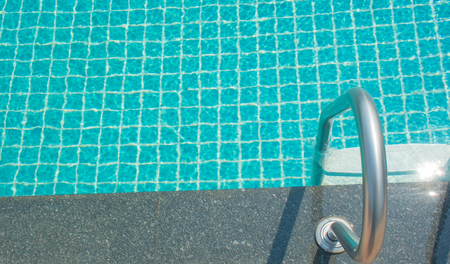 Down the stairs, Pool  top view copy spaceの写真素材