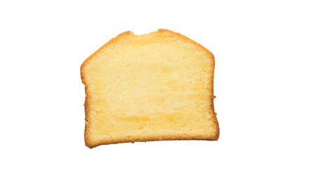 bread butter cake isolated on white background